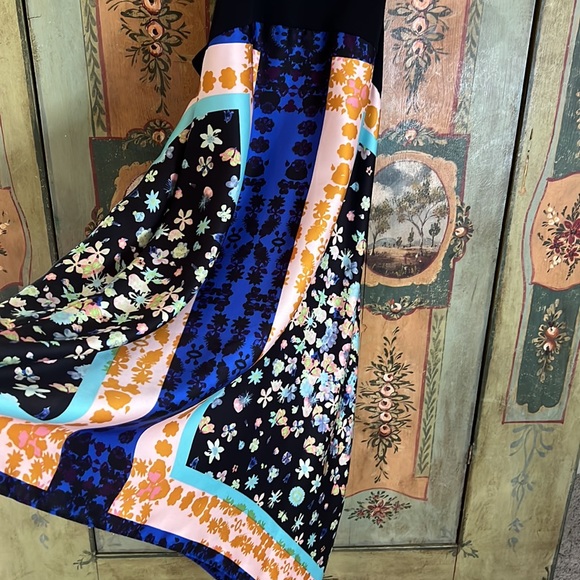 RACHEL Rachel Roy Asymmetrical Silky Scarf Handkerchief dress L - Picture 3 of 9